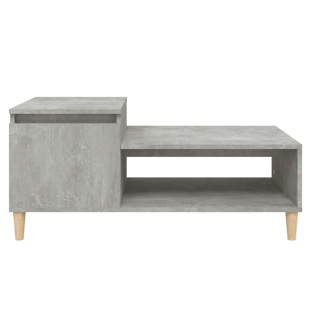vidaXL Coffee Table Concrete Grey 100x50x45 cm Engineered Wood