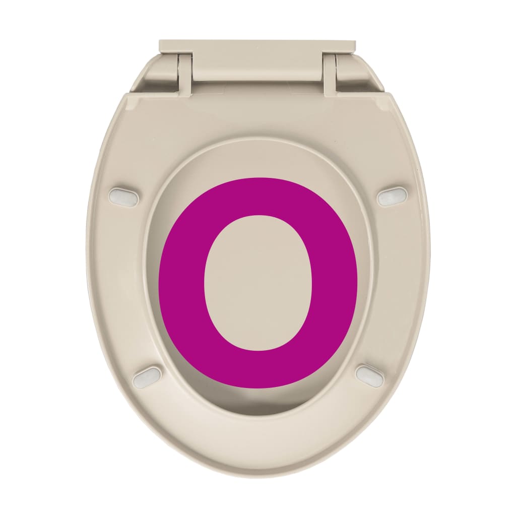 vidaXL Soft-Close Toilet Seat Apricot Oval