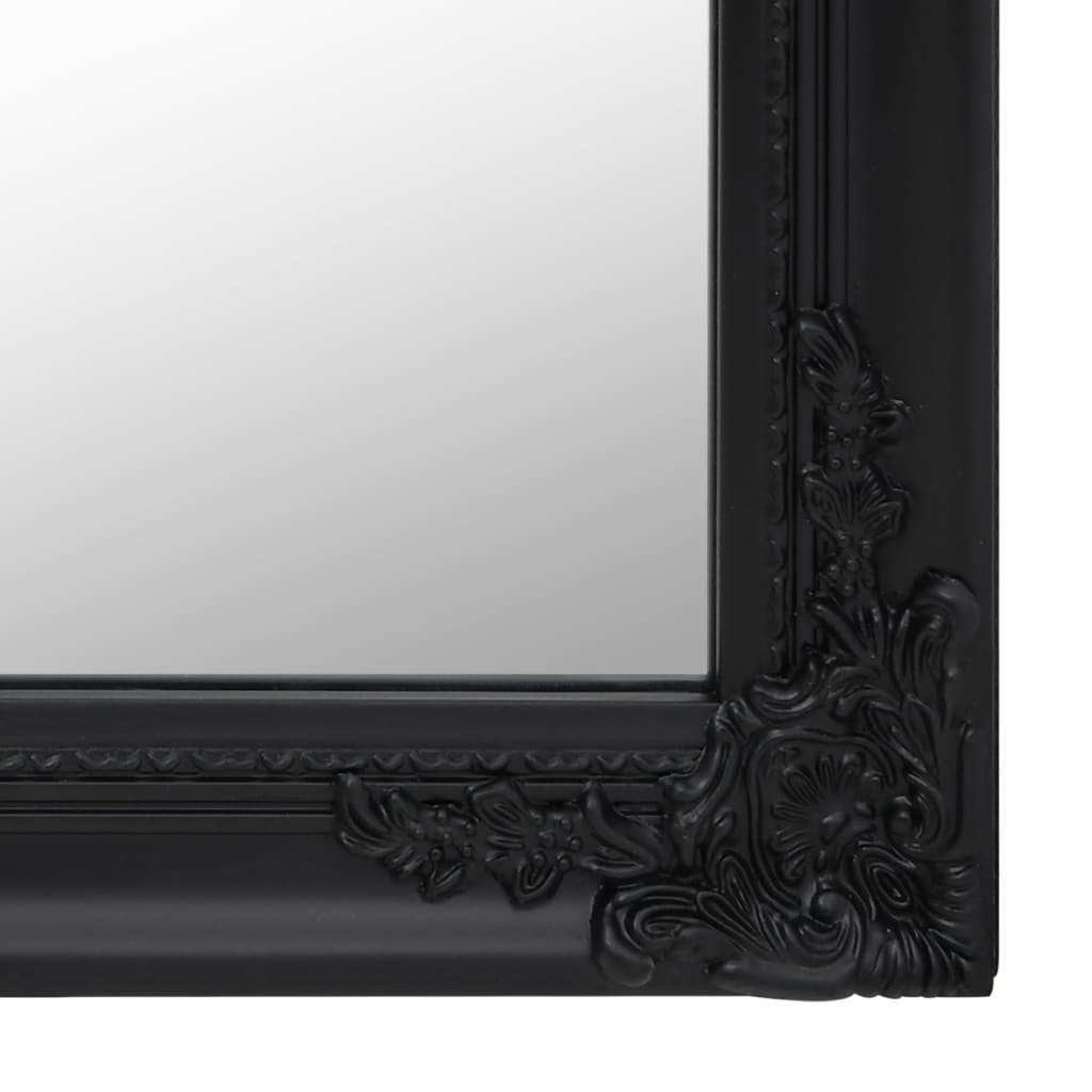 vidaXL Free-Standing Mirror Black 50x200 cm