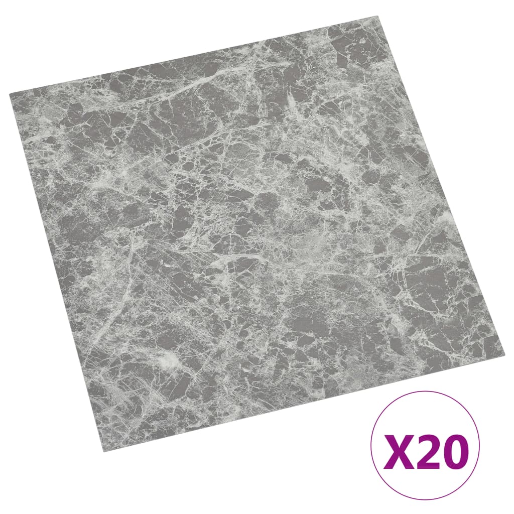 vidaXL Self-adhesive Flooring Planks 20 pcs PVC 1.86 m² Concrete Grey