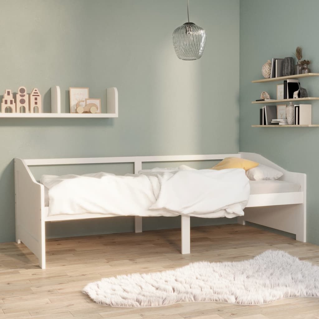 vidaXL 3-Seater Day Bed White Solid Pinewood 90x200 cm