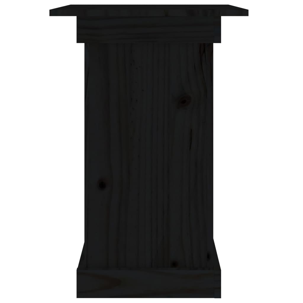 vidaXL Flower Stand Black 40x40x60 cm Solid Wood Pine
