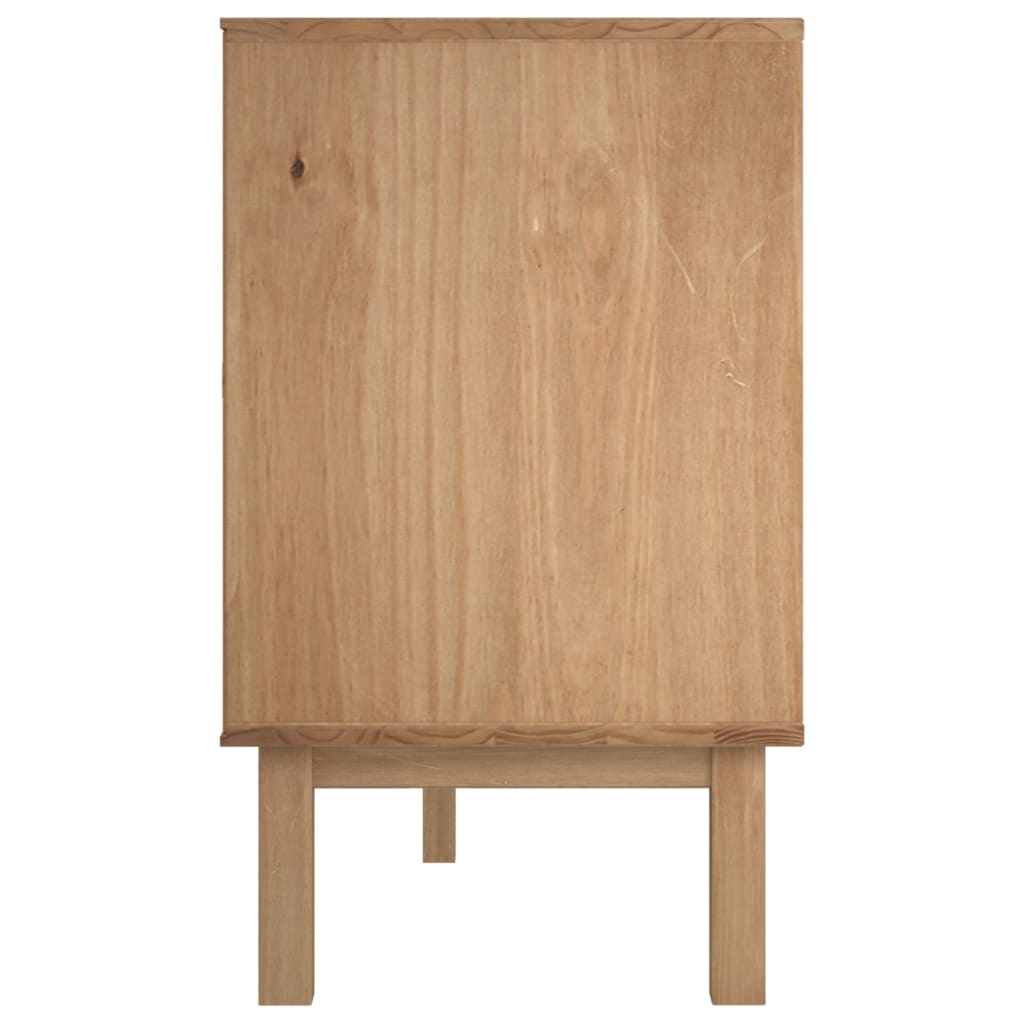 vidaXL Sideboard OTTA Brown and White 113.5x43x73 cm Solid Wood Pine