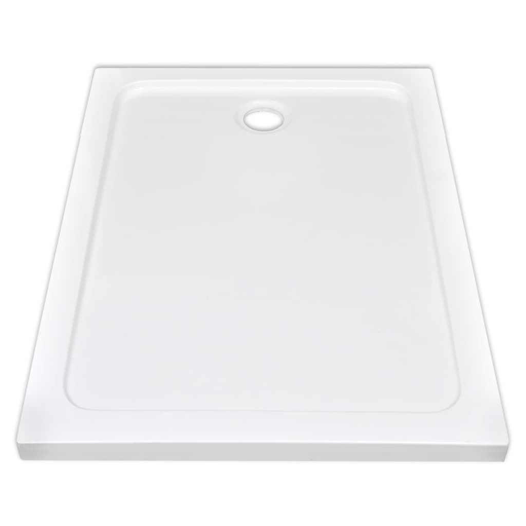 vidaXL Rectangular ABS Shower Base Tray White 80 x 110 cm