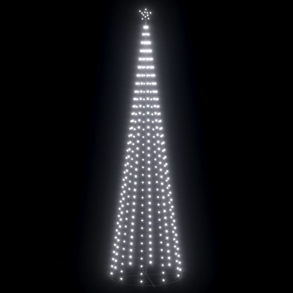 vidaXL Christmas Cone Tree 752 Cold White LEDs Decoration 160x500 cm