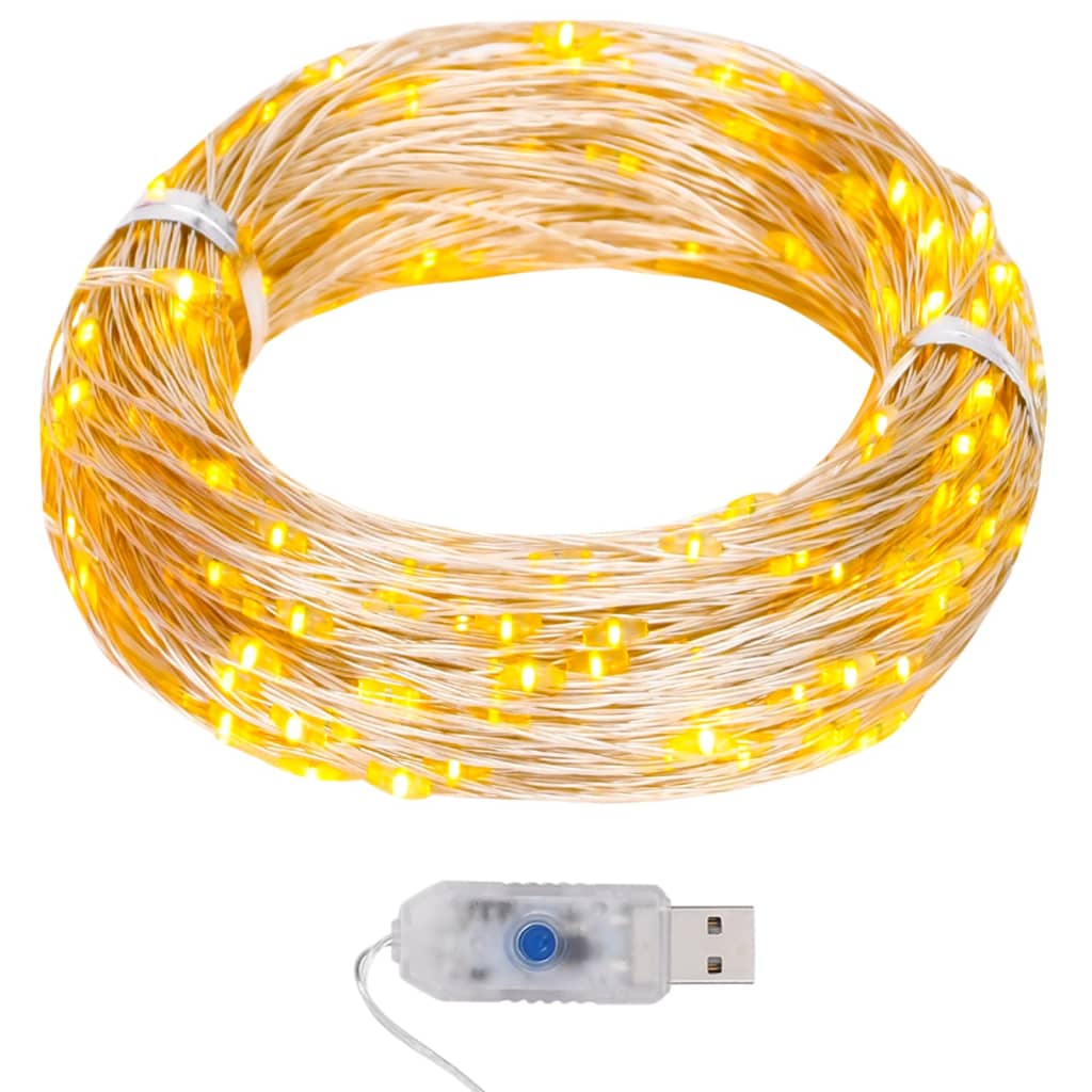 vidaXL LED Micro Fairy String Lights 40m 400 LED Warm White 8 Function