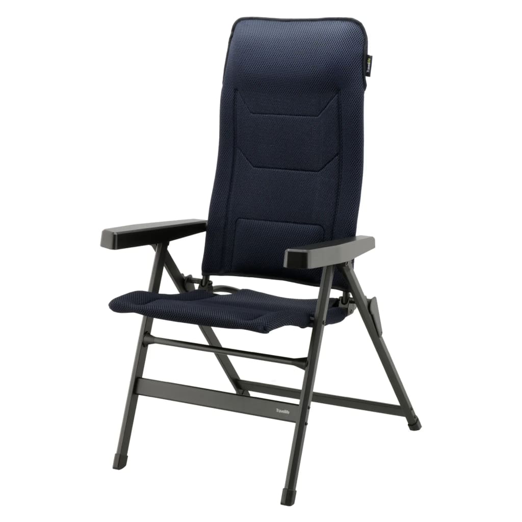 Travellife Luxury Foldable Camping Chair Monaco Comfort Blue