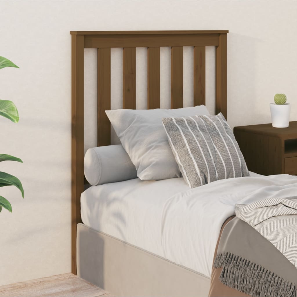 vidaXL Bed Headboard Honey Brown 81x6x101 cm Solid Wood Pine