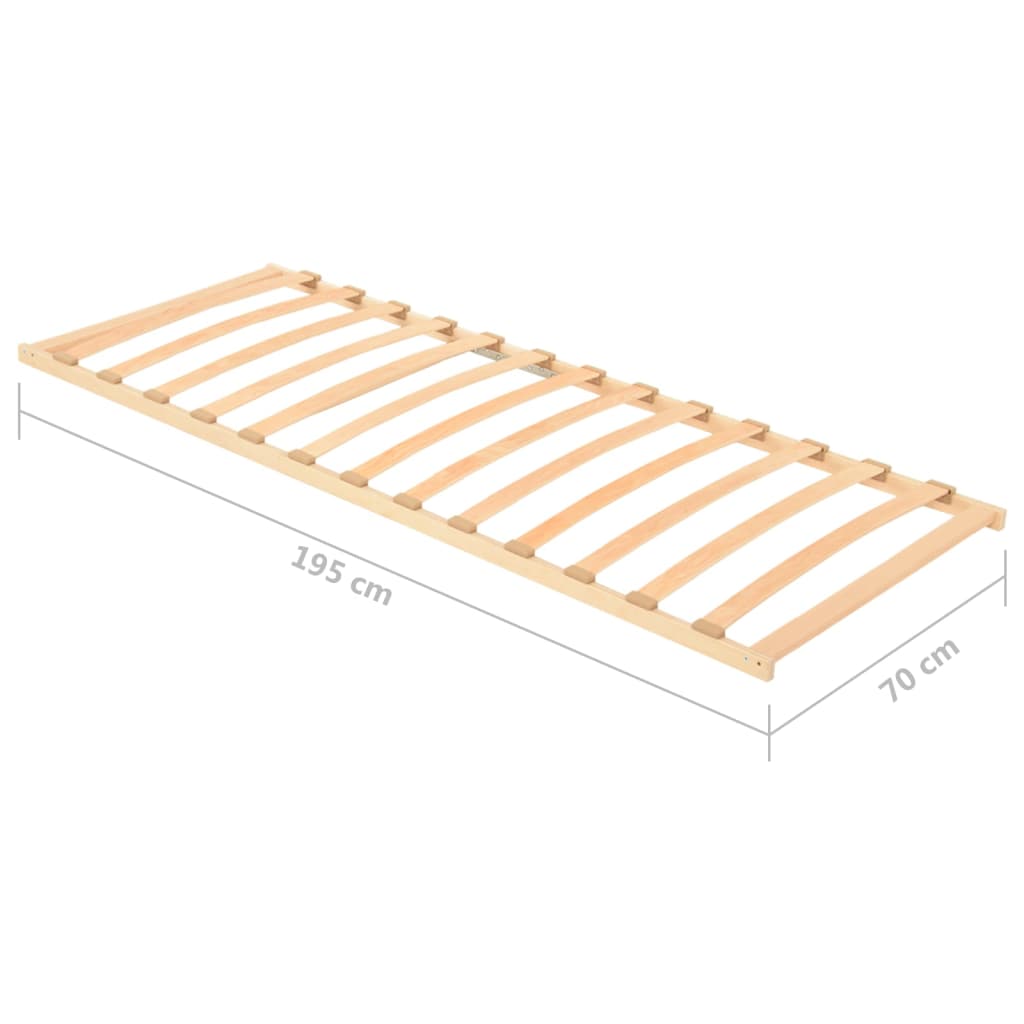 vidaXL Slatted Bed Base with 13 Slats 70x200 cm