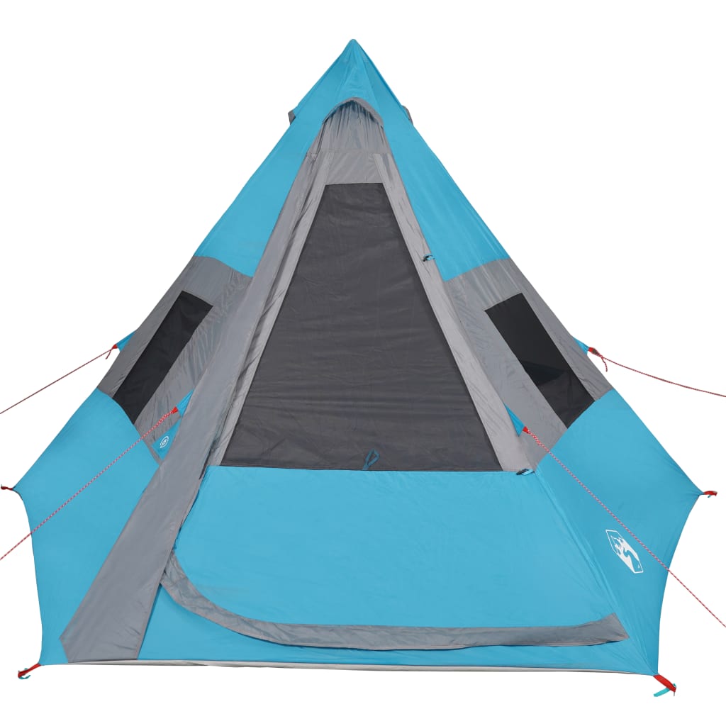 vidaXL Camping Tent Tipi 7-Person Blue Waterproof