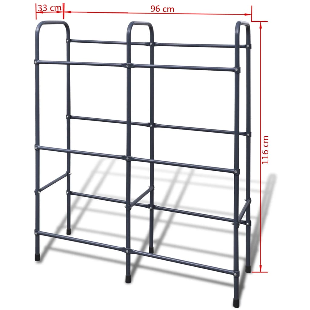 vidaXL Steel Shelf for 6 Crates