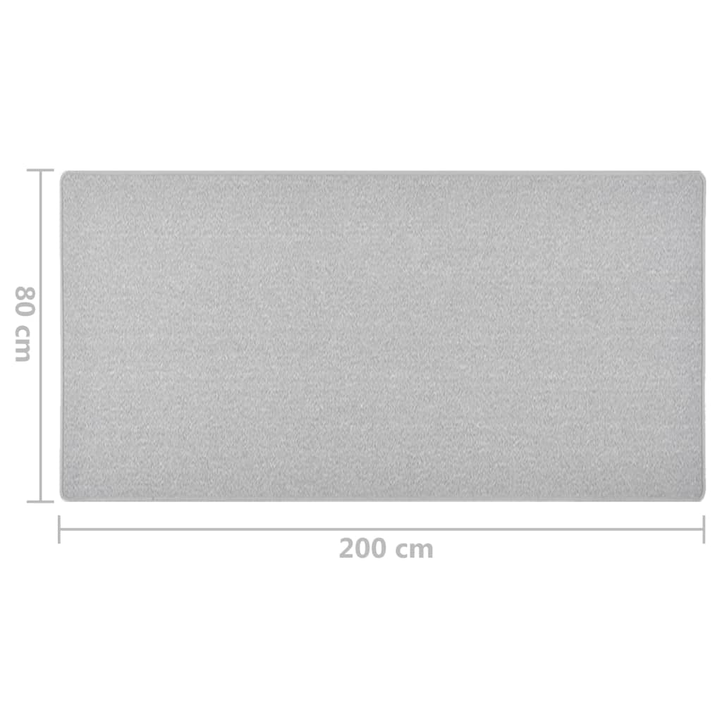 vidaXL Carpet Runner Light Grey 80x200 cm