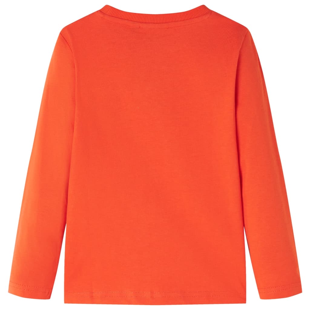 Kids' T-shirt with Long Sleeves Bright Orange 92