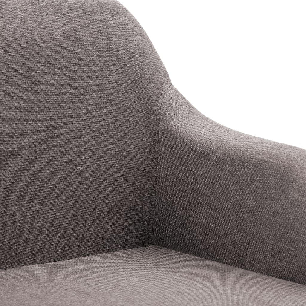 vidaXL Swivel Dining Chairs 6 pcs Taupe Fabric