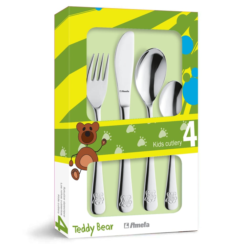 Amefa 4 Piece Children Cutlery Set Teddy