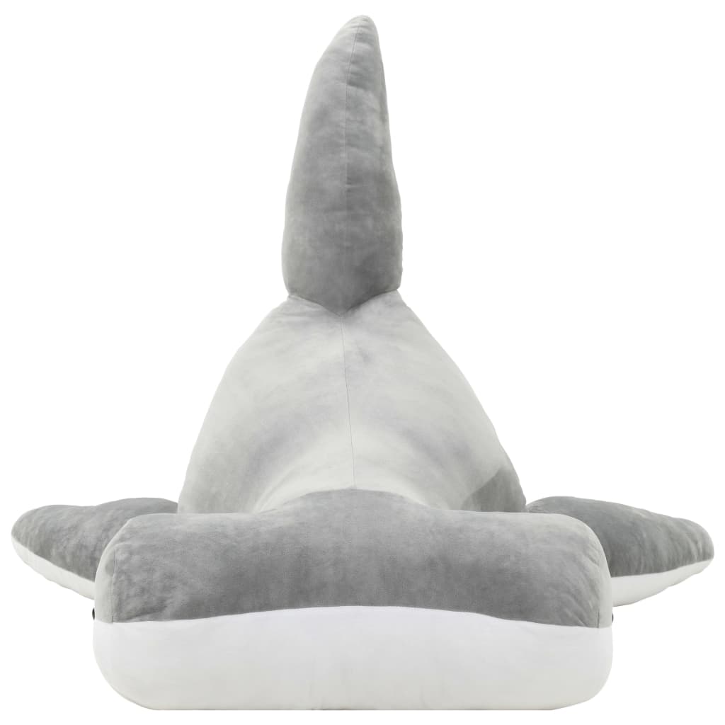 vidaXL Hammerhead Shark Cuddly Toy Plush Grey