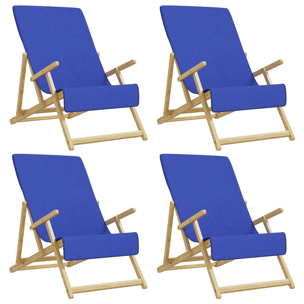 vidaXL Beach Towels 4 pcs Royal Blue 60x135 cm Fabric 400 GSM