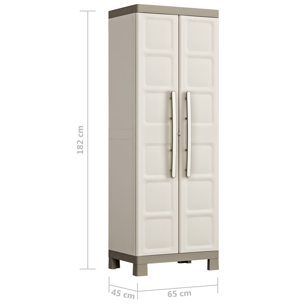 Keter Multipurpose Storage Cabinet Excellence Beige and Taupe 182 cm