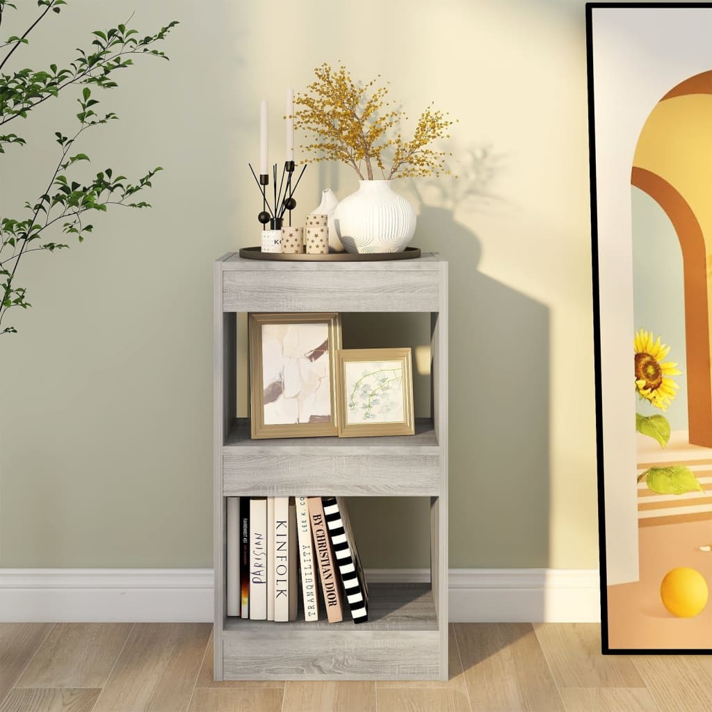 vidaXL Book Cabinet/Room Divider Grey Sonoma 40x30x72 cm