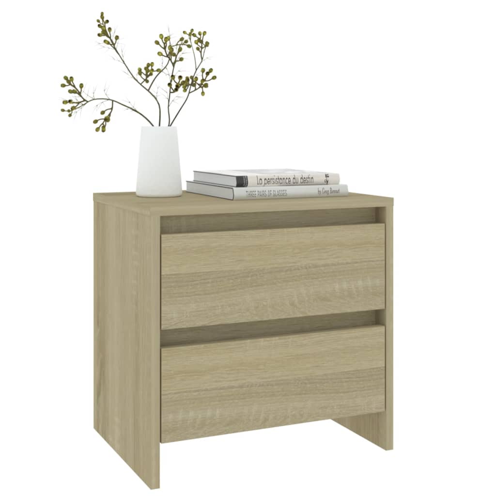 vidaXL Bedside Cabinets 2 pcs Sonoma Oak 45x34.5x44.5 cm Engineered Wood