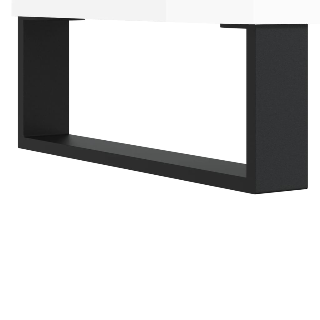 vidaXL Bathroom Cabinet High Gloss White 30x30x100 cm Engineered Wood