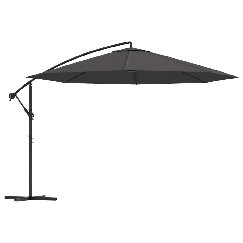 vidaXL Cantilever Umbrella with Aluminium Pole 350 cm Anthracite