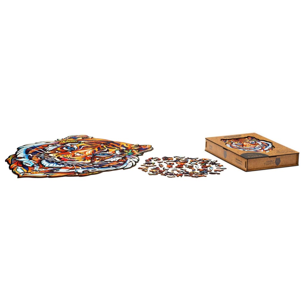 UNIDRAGON 700 Piece Wooden Jigsaw Puzzle Lovely Tiger Royal Size 45x56 cm