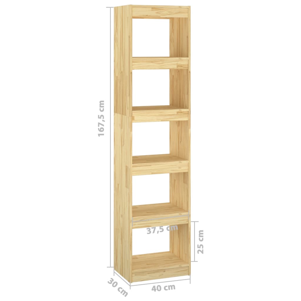 vidaXL Book Cabinet/Room Divider 40x30x167.5 cm Solid Pinewood