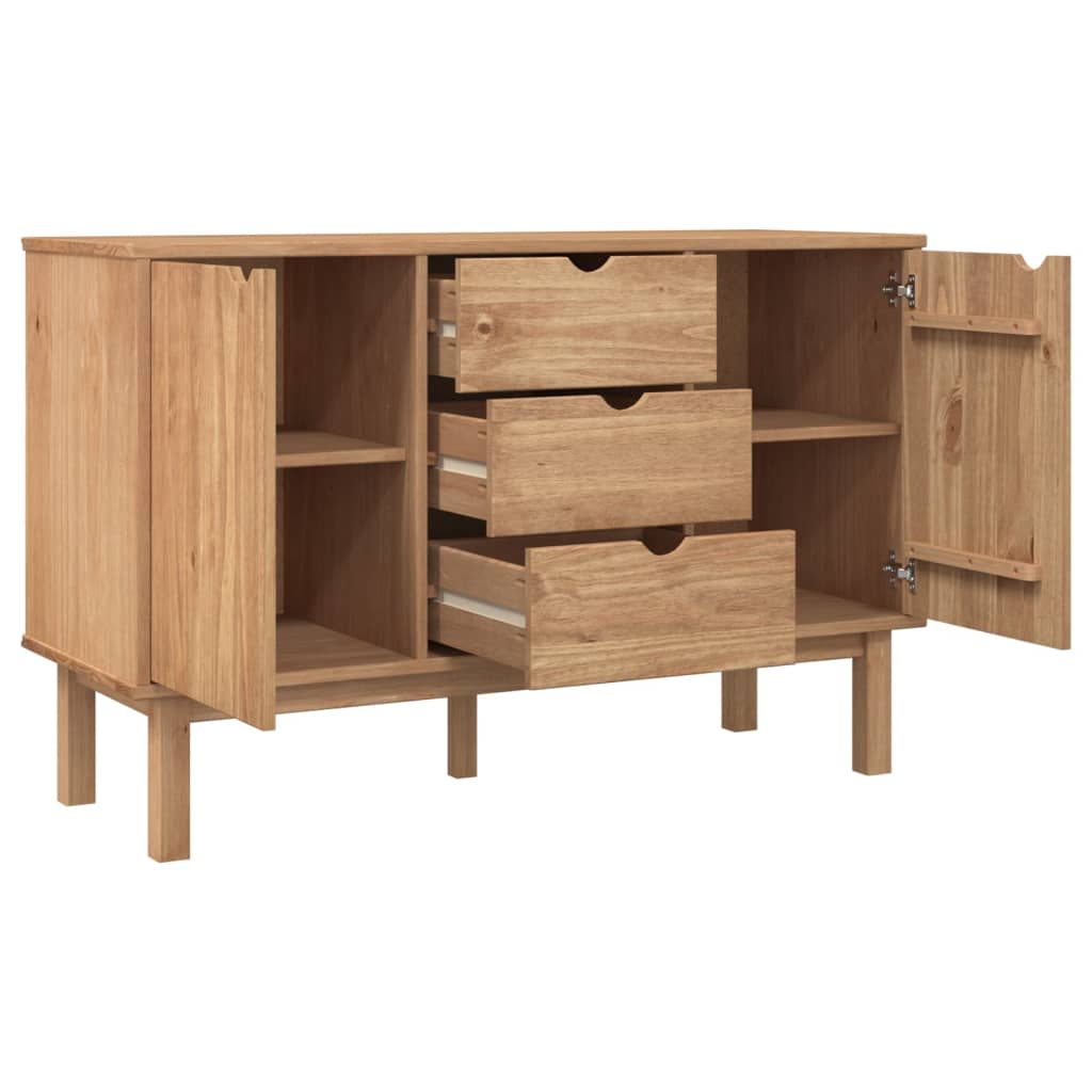 vidaXL Sideboard OTTA 113.5x43x73 cm Solid Wood Pine