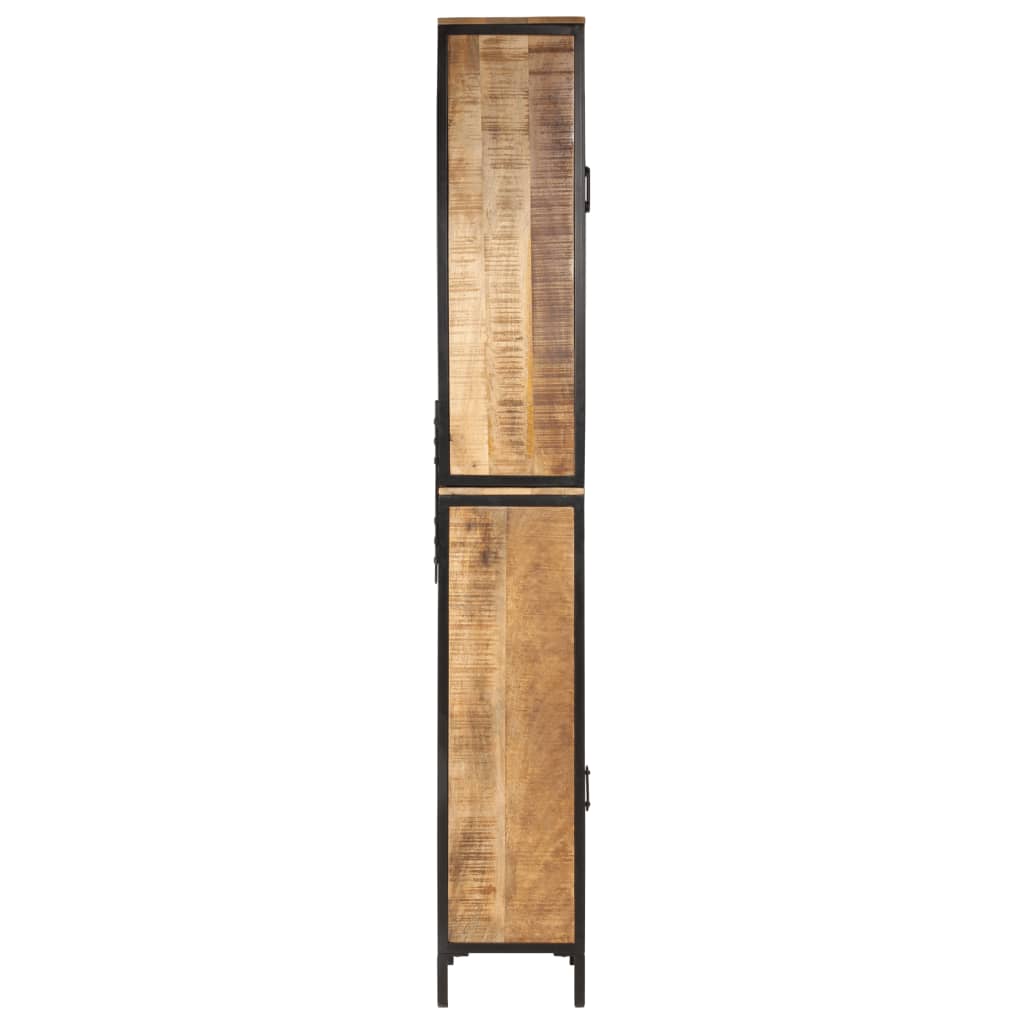 vidaXL Bathroom Cabinet 40x27x180 cm Iron and Solid Wood Mango