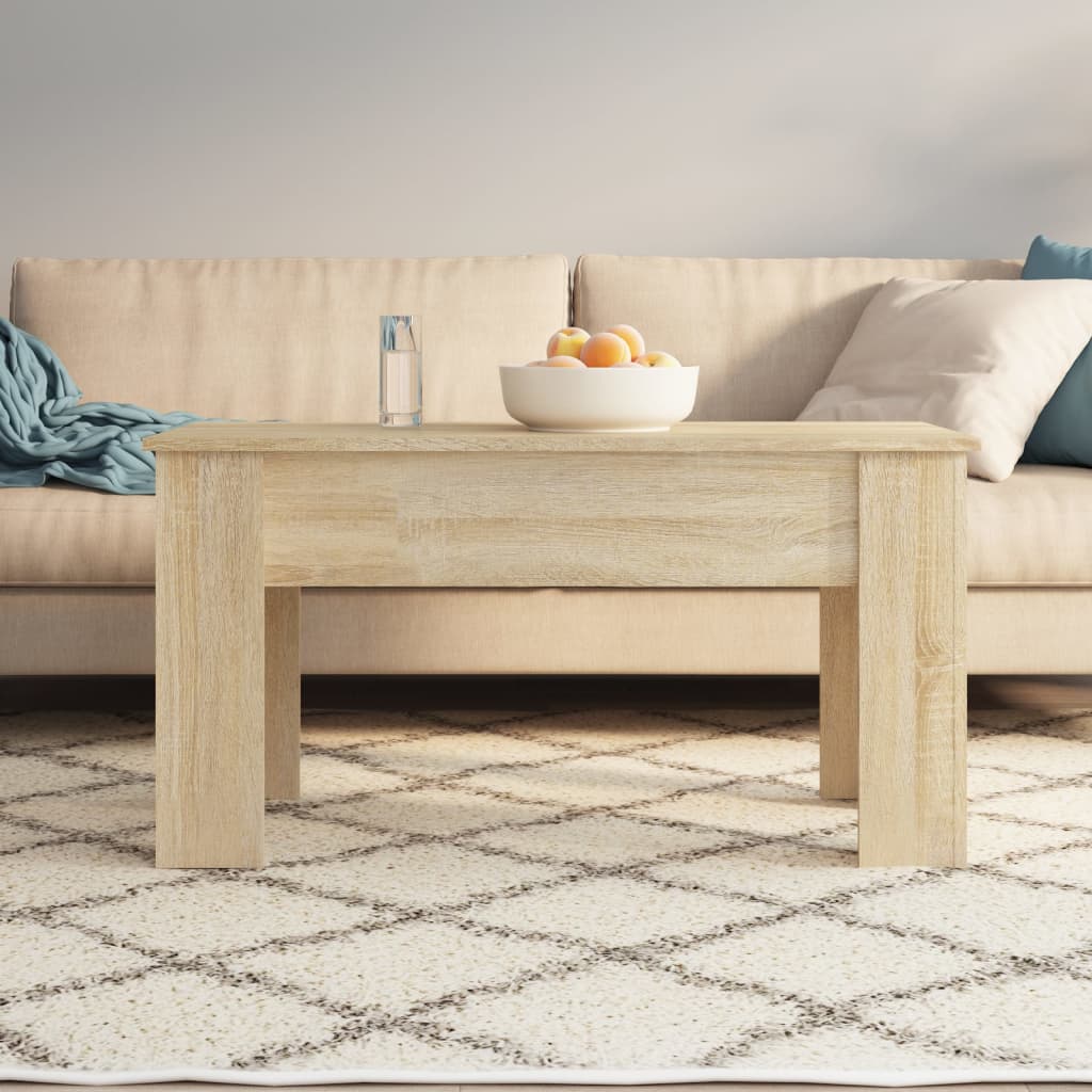 vidaXL Coffee Table Sonoma Oak 101x49x52 cm Engineered Wood