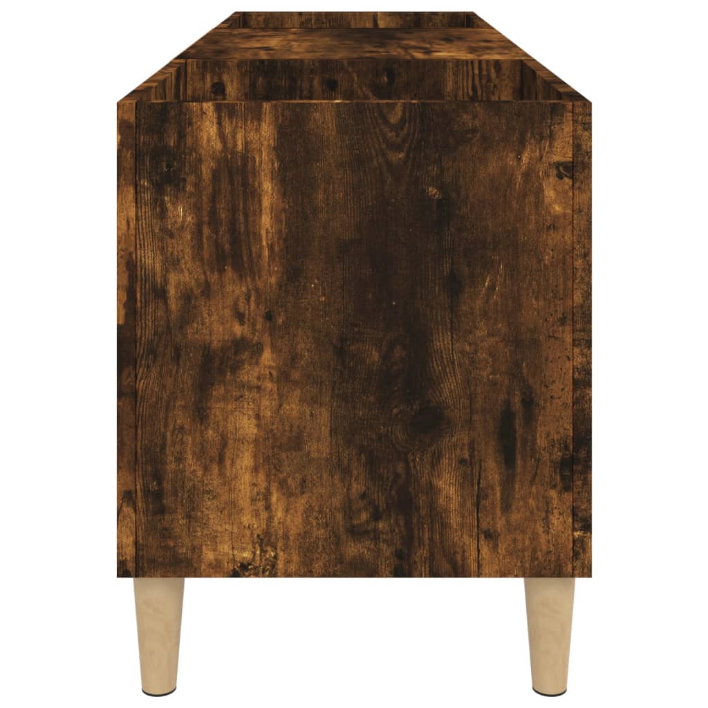 vidaXL Record Cabinet Smoked Oak 121x38x48 cm Engineered Wood