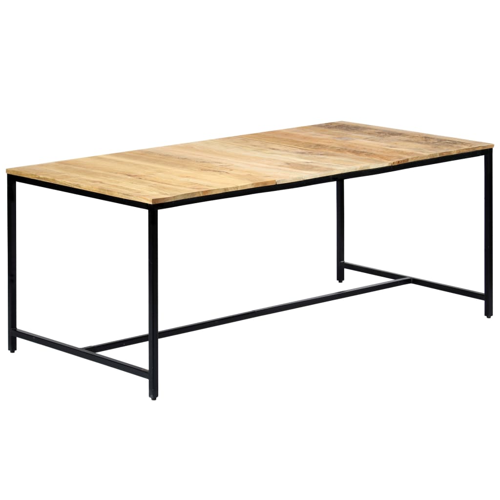 vidaXL Dining Table 180x90x75 cm Solid Rough Mango Wood