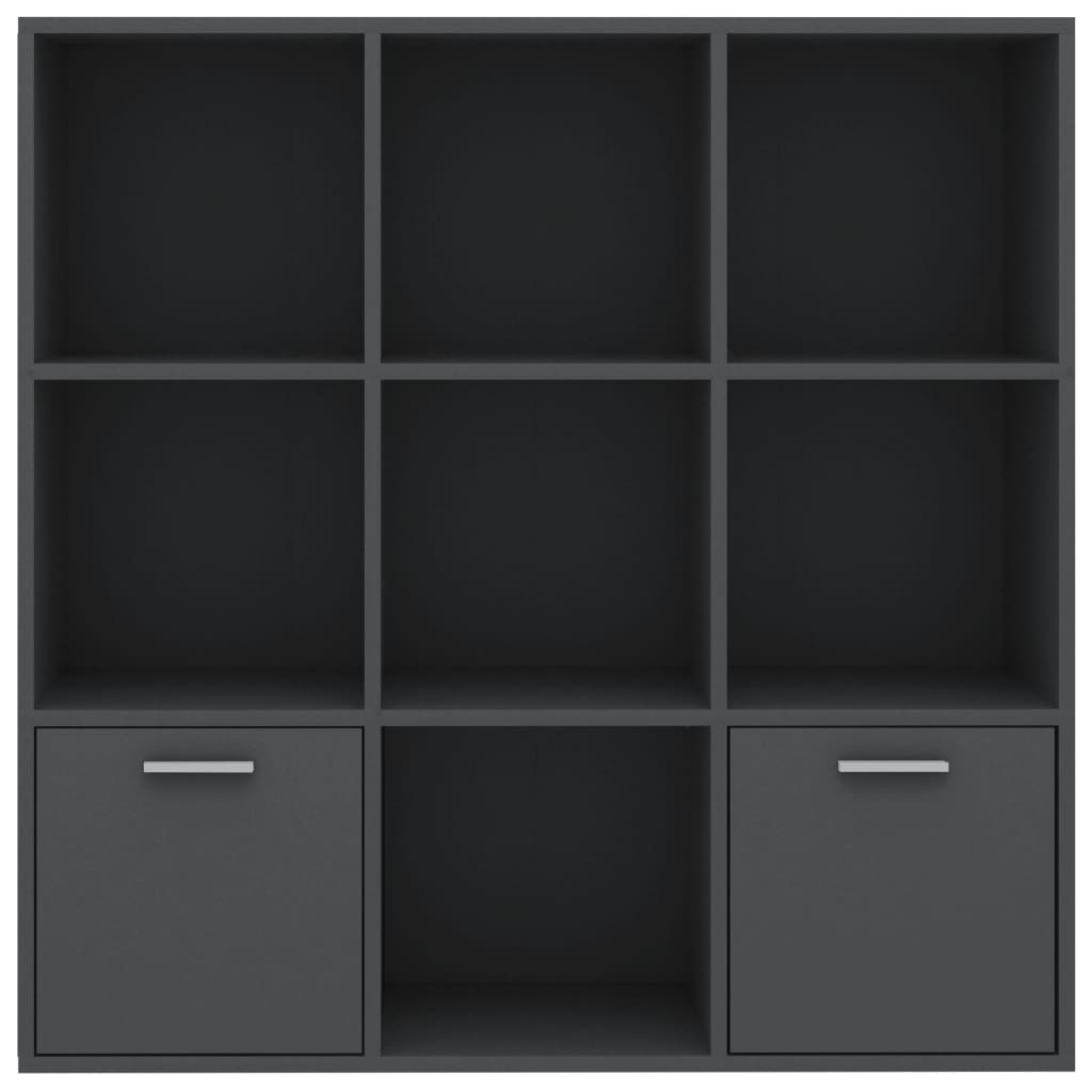 vidaXL Book Cabinet Grey 98x30x98 cm Engineered Wood