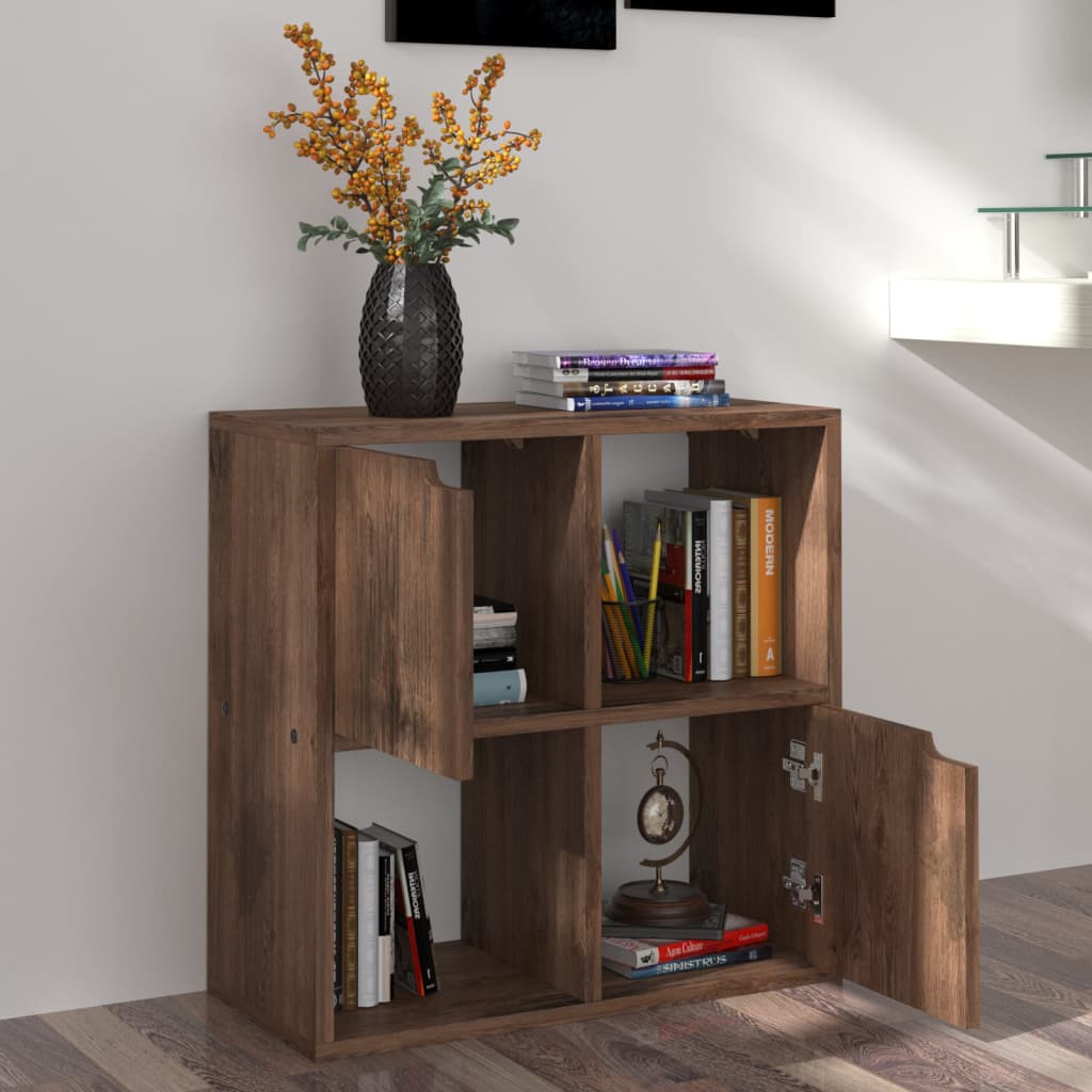 vidaXL Bookshelf Smoked Oak 60x27.5x59.5 cm Engineered Wood