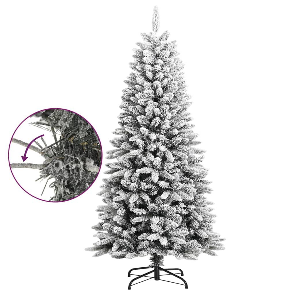 vidaXL Artificial Christmas Tree with Flocked Snow 120 cm PVC&PE