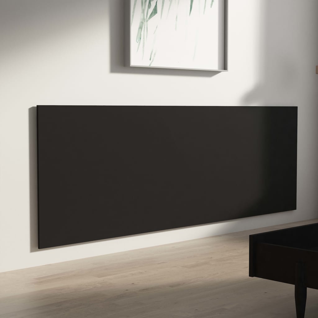 vidaXL Wall Headboard Black 240x1.5x80 cm Engineered Wood