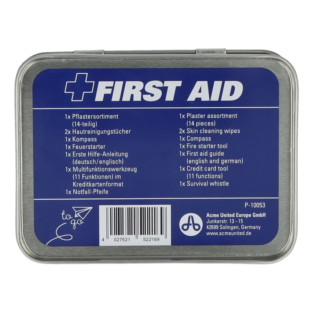 FIRST AID ONLY 22-Piece Emergency Set To Go in Metal Box