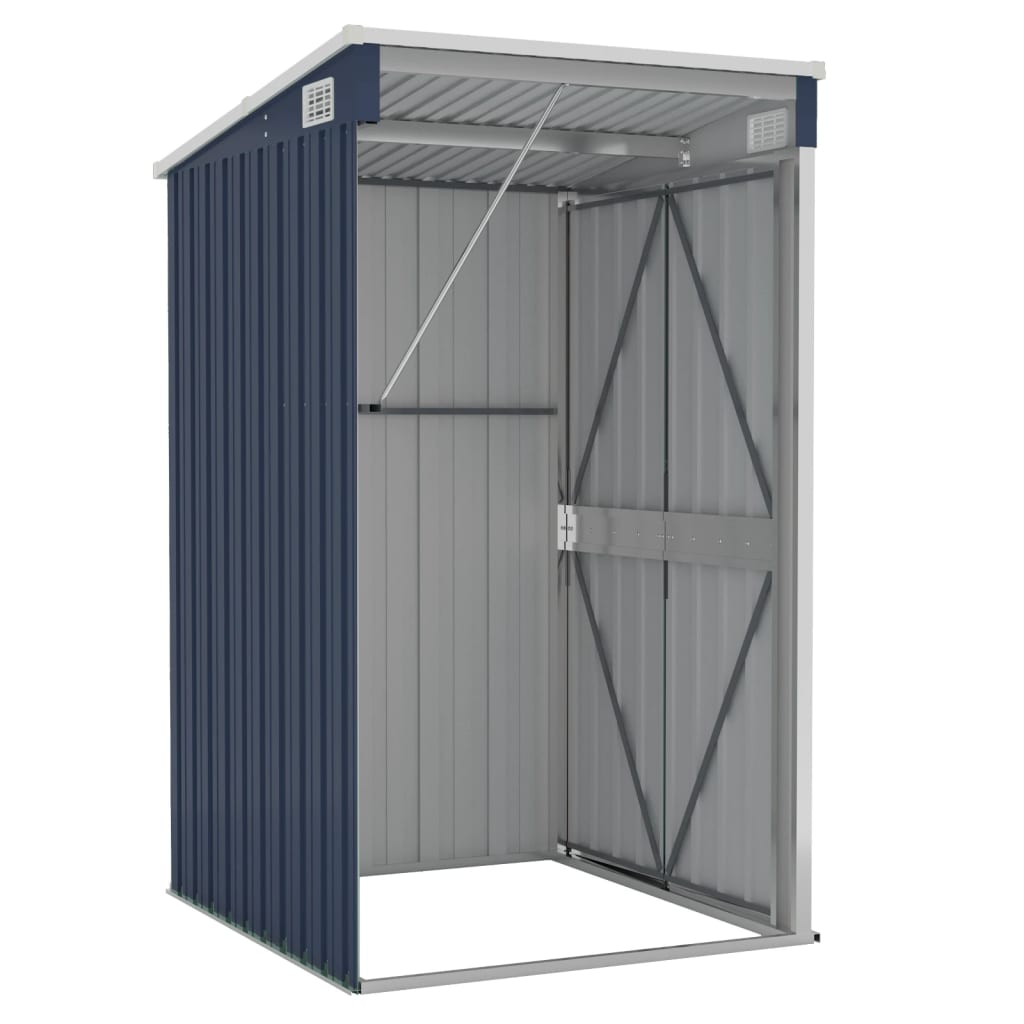 vidaXL Wall-mounted Garden Shed Anthracite 118x100x178 cm Steel
