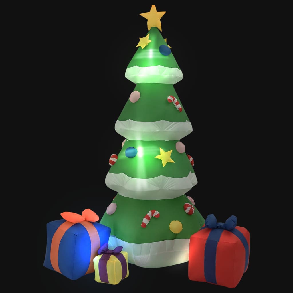 vidaXL Inflatable Christmas Tree Decorations LED Indoor Outdoor 240 cm