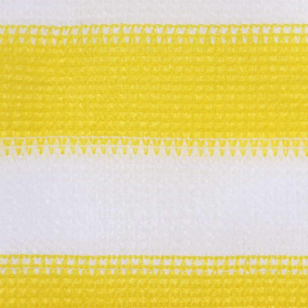 vidaXL Balcony Screen Yellow and White 120x500 cm HDPE