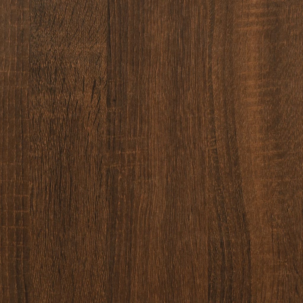 vidaXL Bed Cabinet with Solid Wood Legs Brown Oak 40x35x69 cm