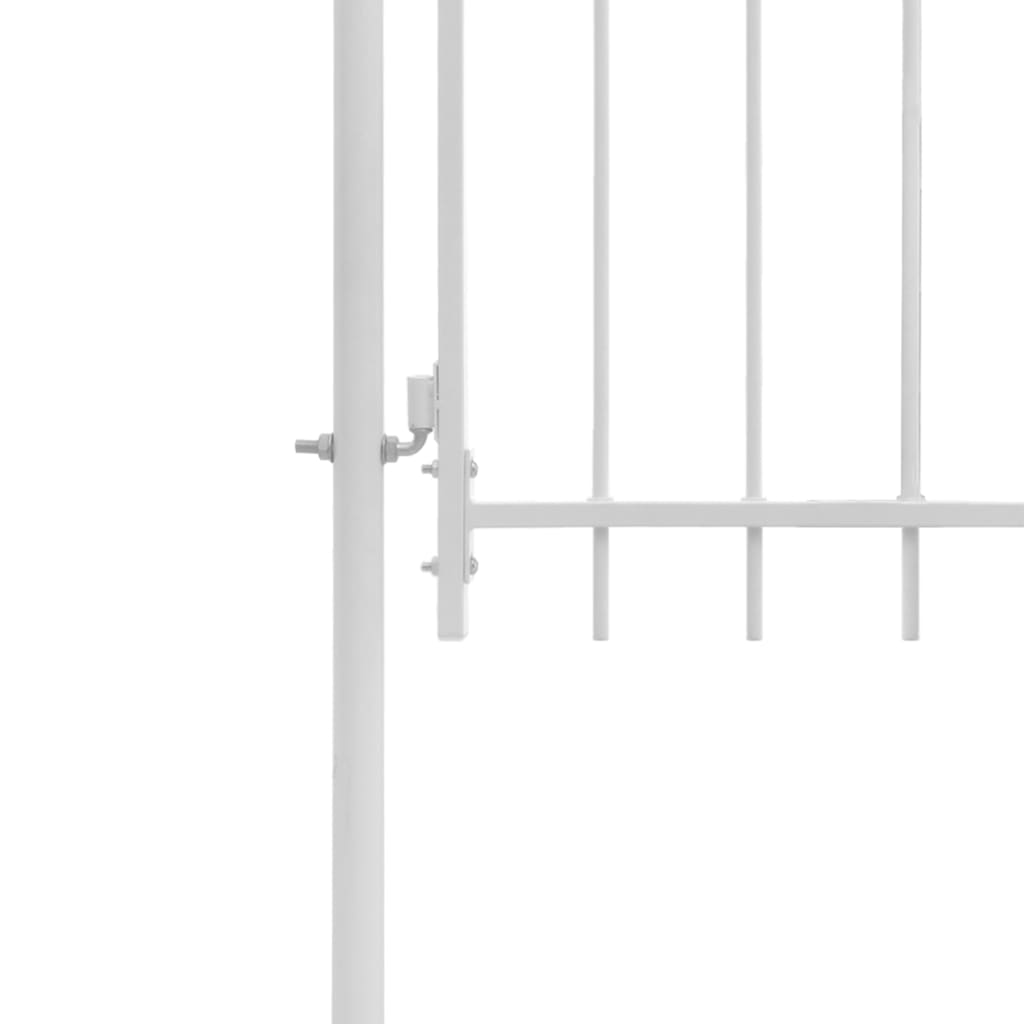 vidaXL Garden Gate Steel 1x1.75 m White