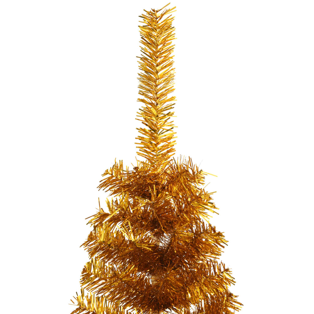 vidaXL Artificial Half Christmas Tree with Stand Gold 120 cm PET