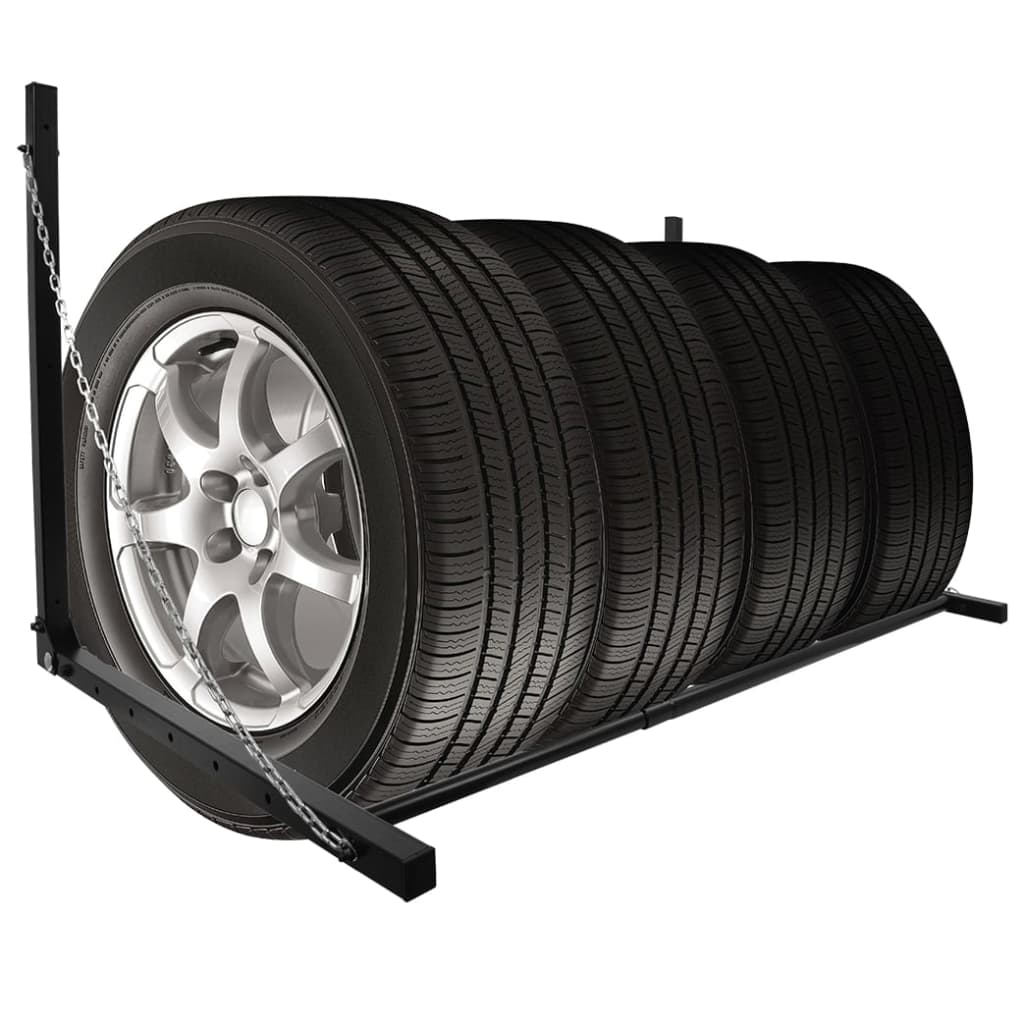 ProPlus Wall Mounted Tyre Rack Steel Black
