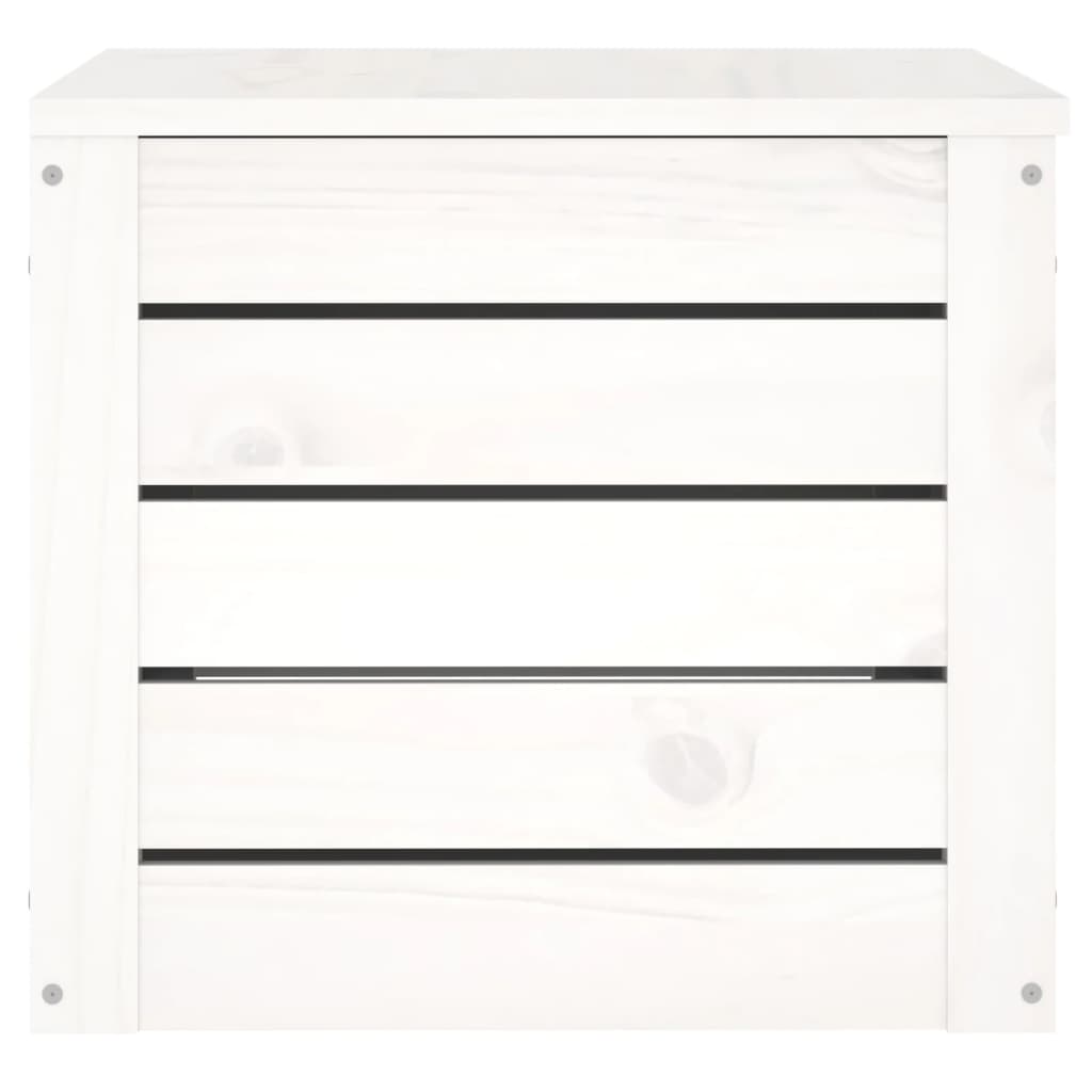 vidaXL Storage Box White 59.5x36.5x33 cm Solid Wood Pine
