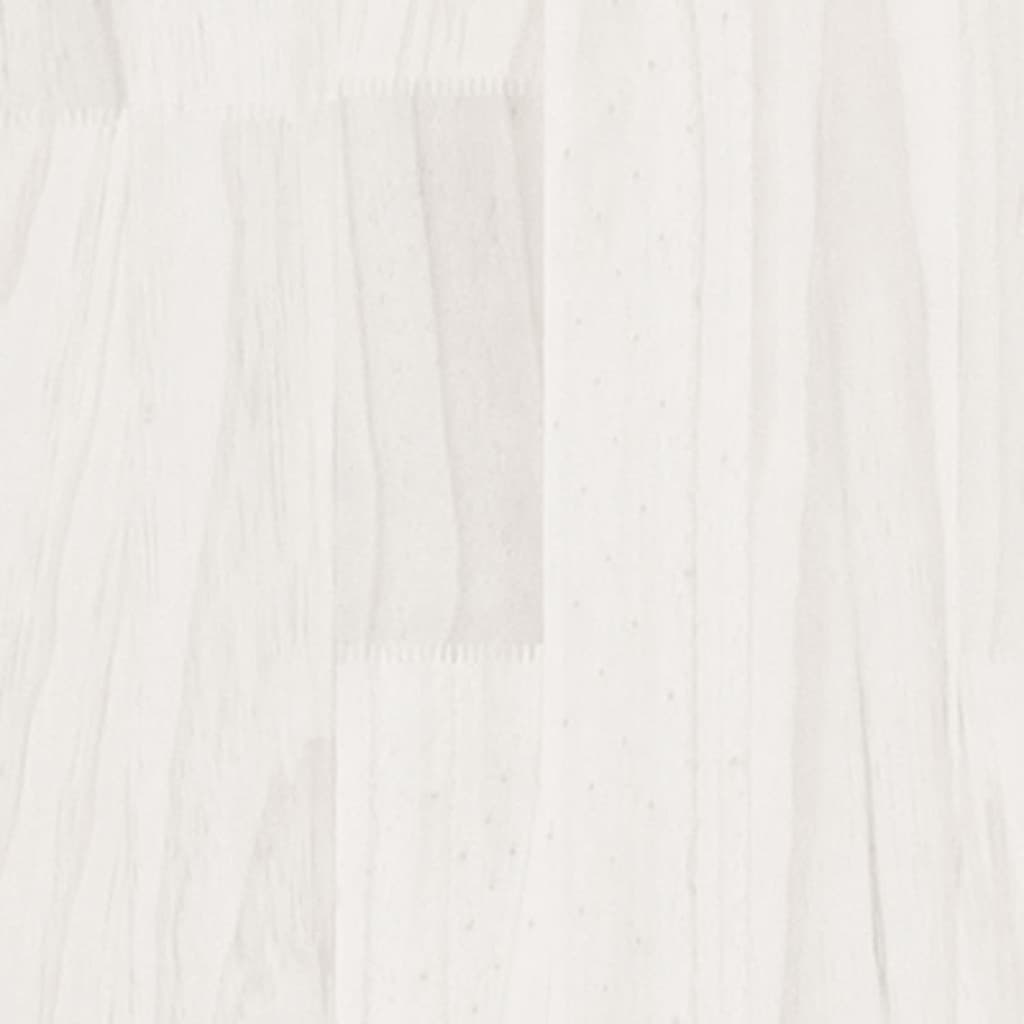vidaXL Storage Shelf White 60x30x105 cm Solid Pine Wood