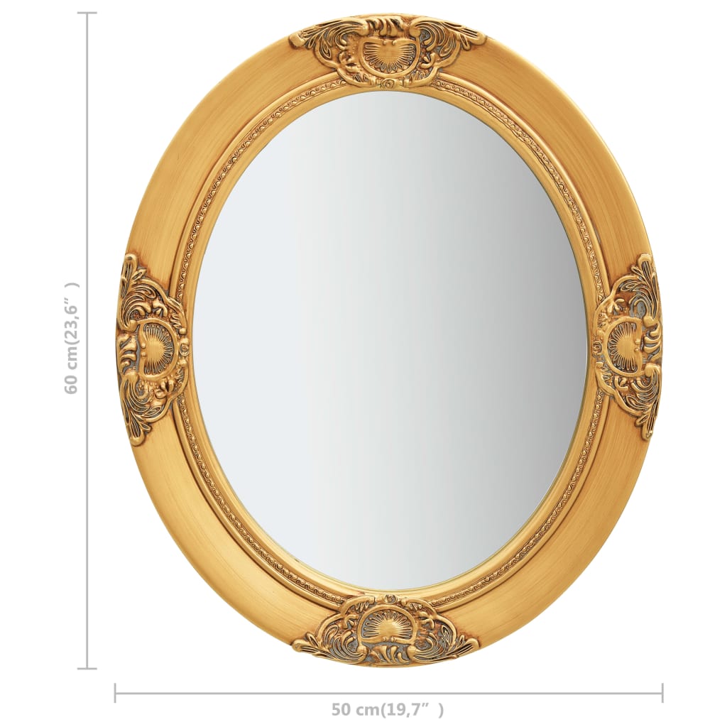 vidaXL Wall Mirror Baroque Style 50x60 cm Gold