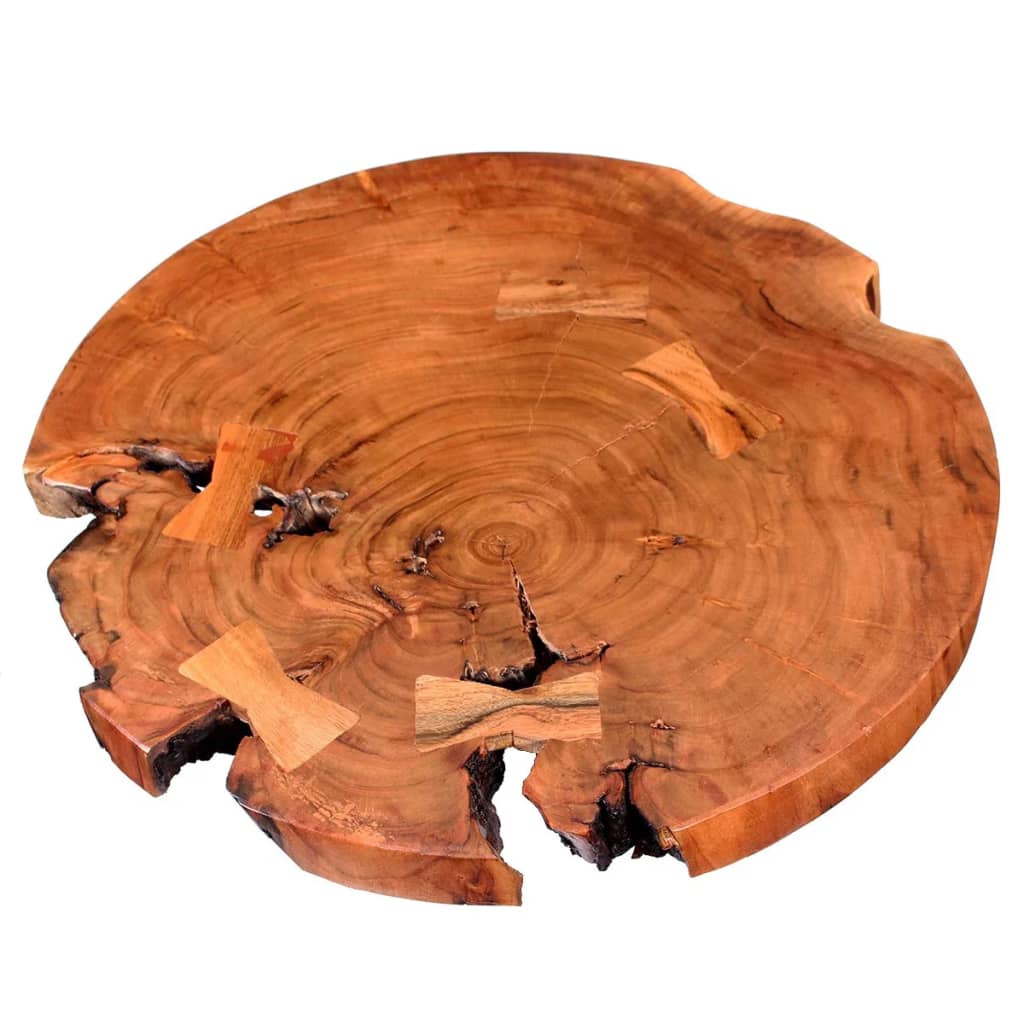 vidaXL Log Bar Table Solid Acacia Wood (55-60)x110 cm