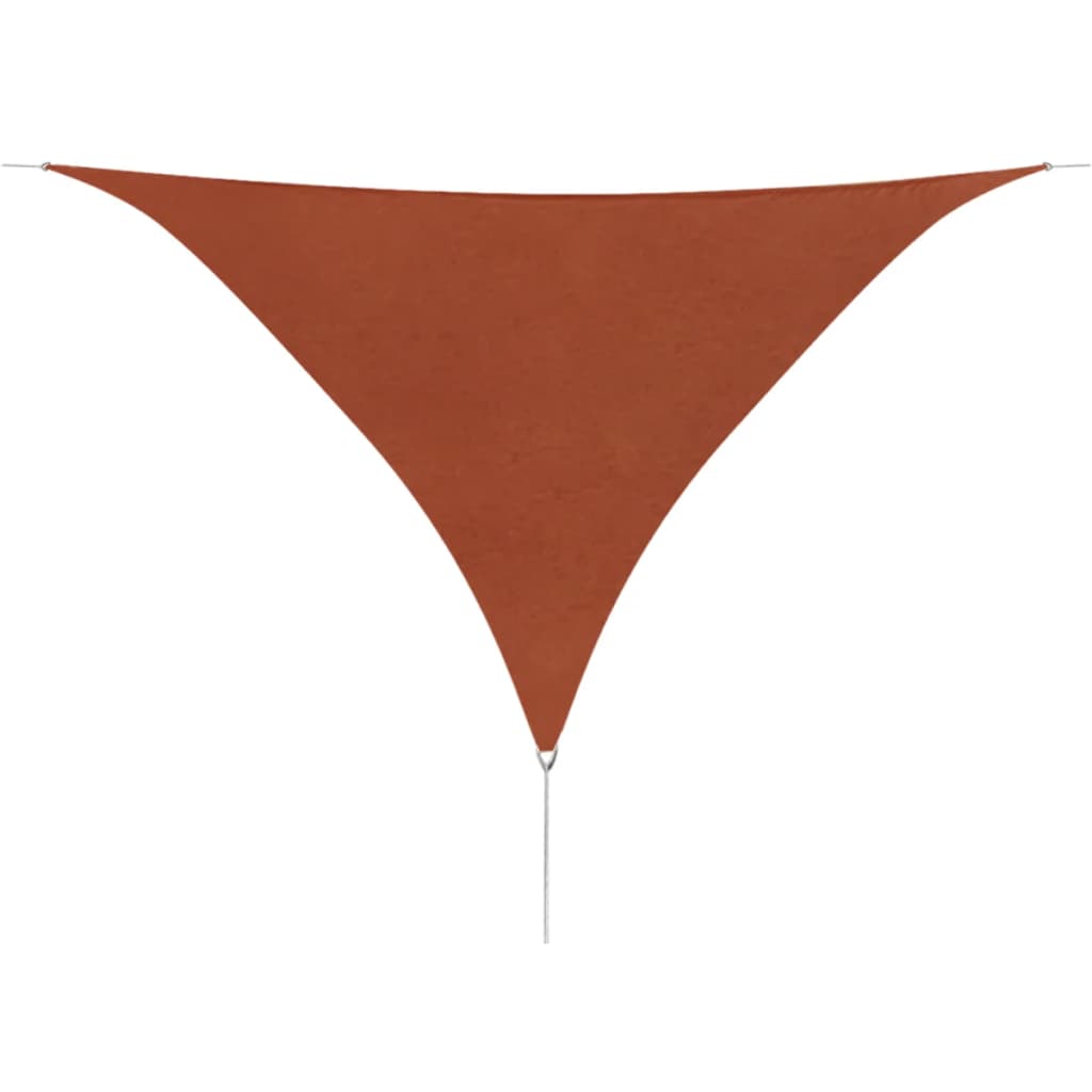 vidaXL Sunshade Sail Oxford Fabric Triangular 3.6x3.6x3.6 m Terracotta